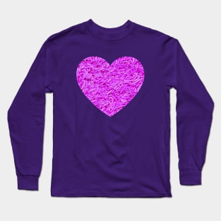 Hot Pink Candy Sprinkles Heart Long Sleeve T-Shirt